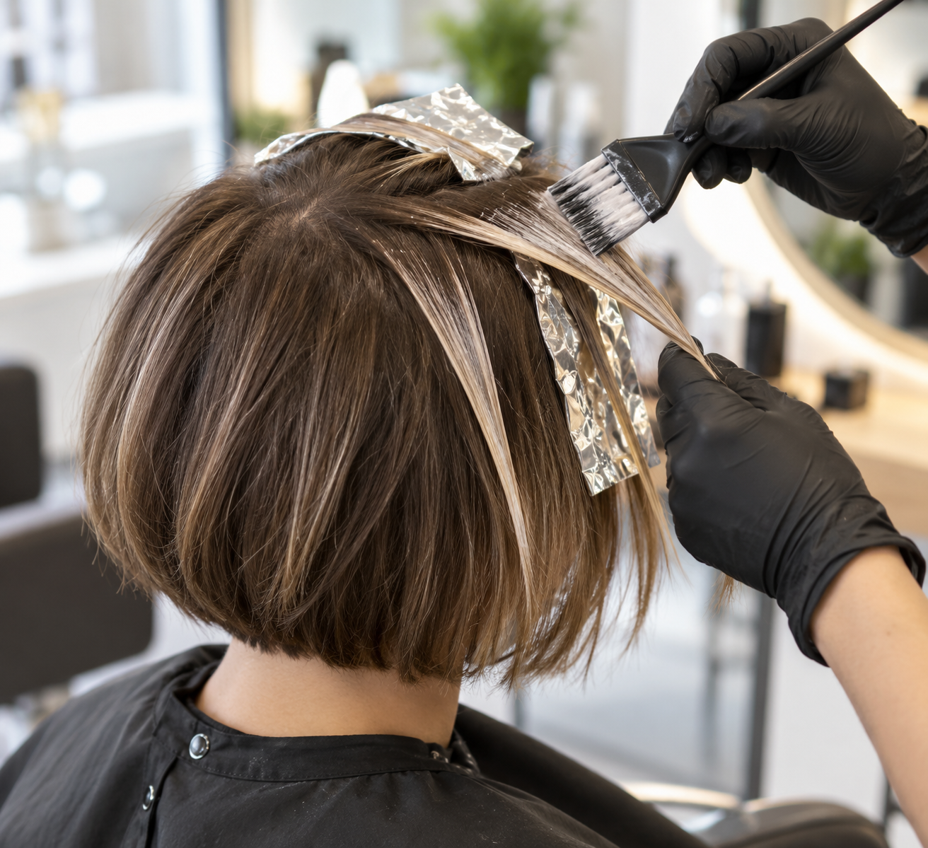 Mechas en zona parcial realizadas en Cendra JYS